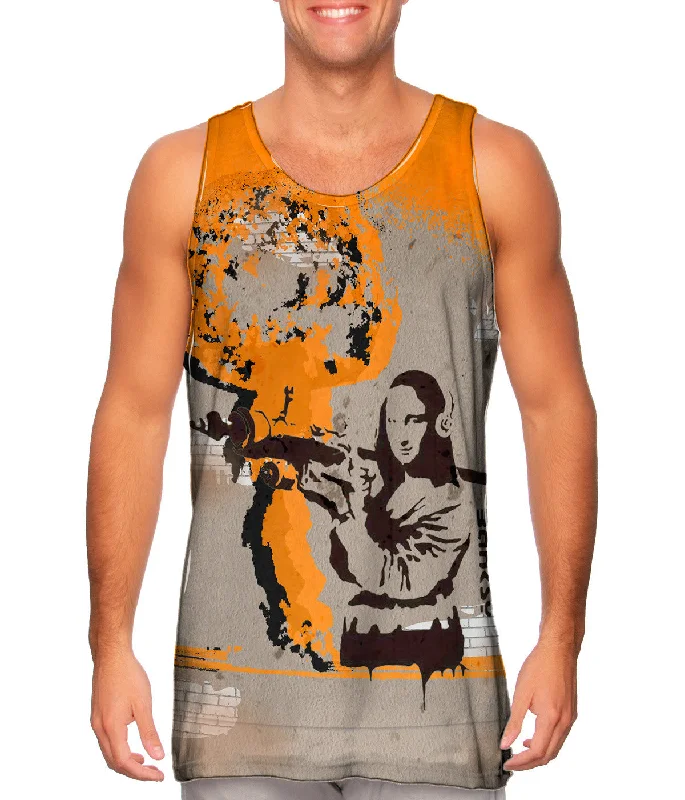 Classic Workout Tank-Graffiti Banksy Mona Lisa