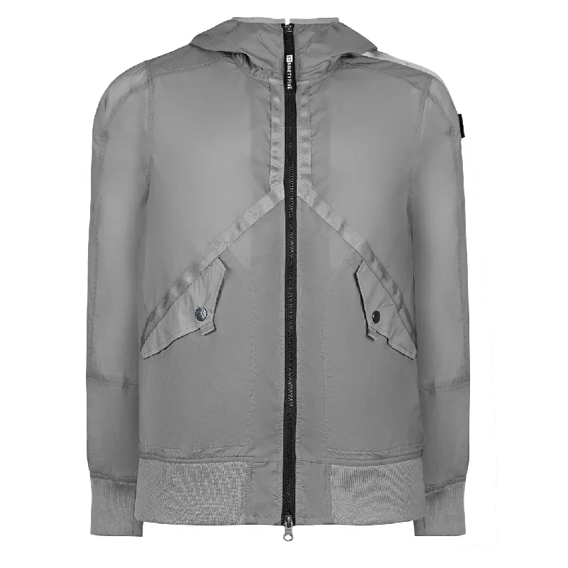 Stylish Jacket-ST95 Helio Hooded Blouson Light Grey