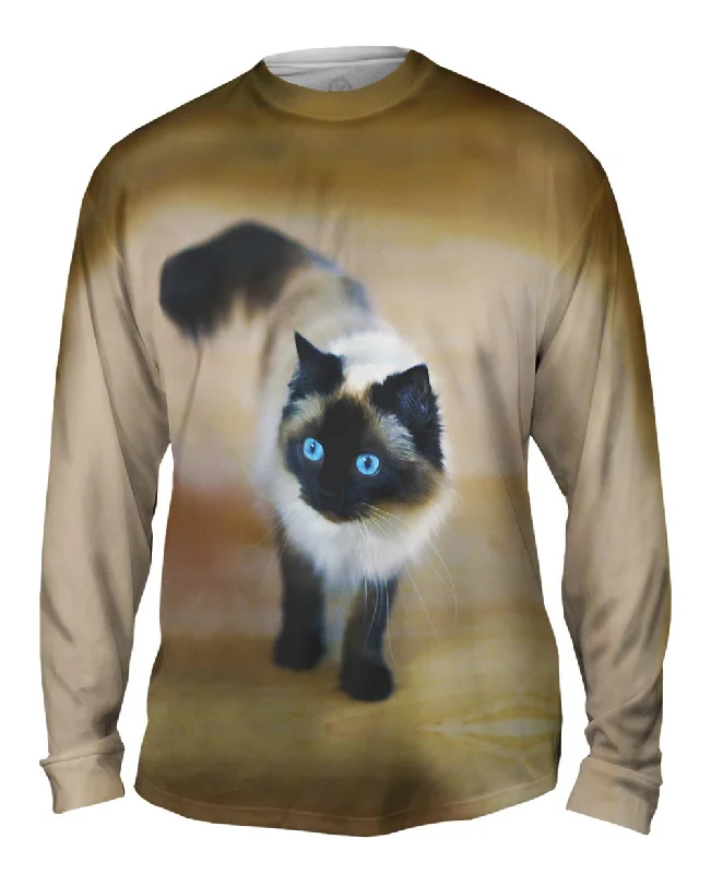 Everyday Button-Up Long Sleeve-Spooked Kitty Cat