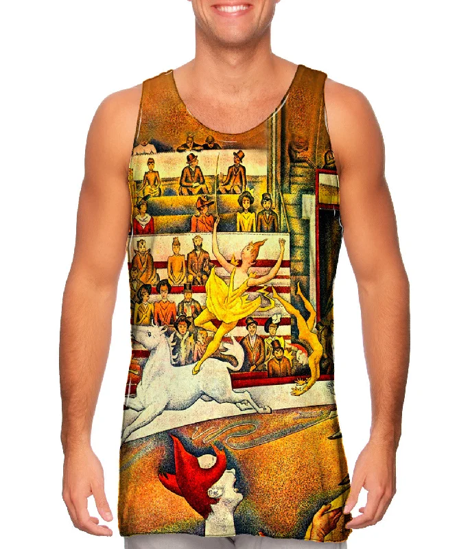 Printed Tank Top-Georges Seurat  - The Circus Musee d Orsay Parisr (1891)