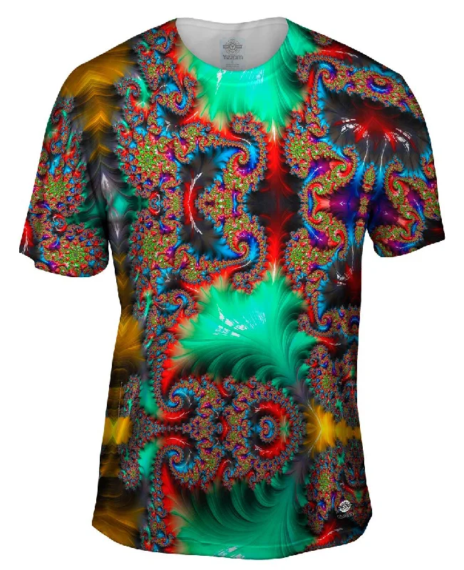 Lightweight Cotton T-Shirt-Fractal Globes