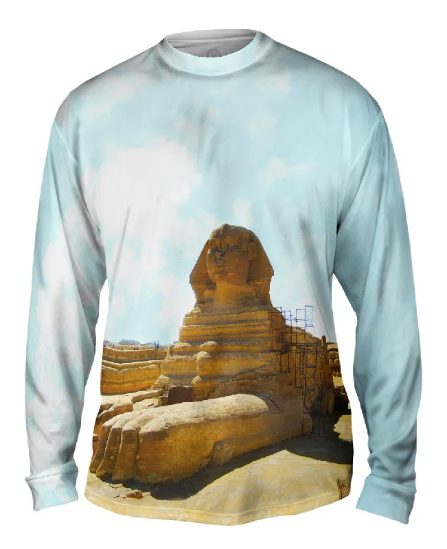 Casual Long Sleeve Shirt-Sphinx Solo Egypt