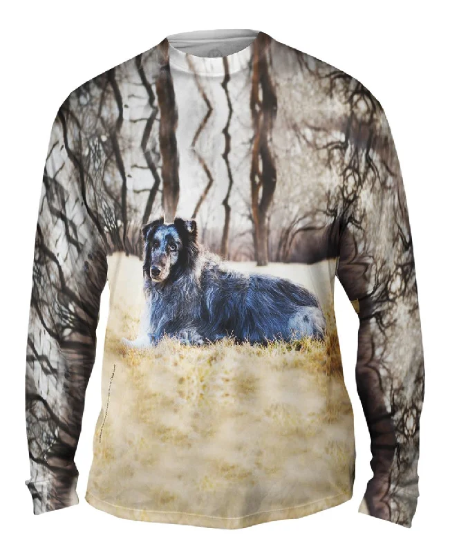 Button-Up Long Sleeve-Old Grey Sheltie