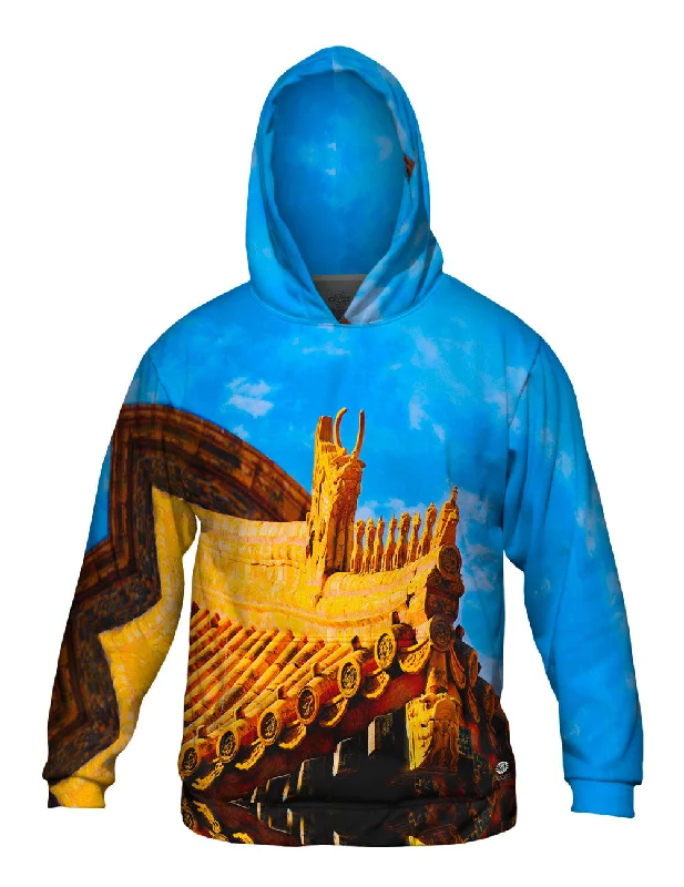 Sweatshirt Hoodie-Japanese Shrine Ornate Roof