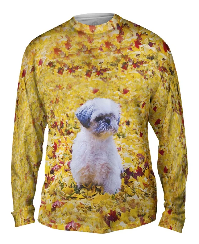 Sport Long Sleeve-Shih Tzu Amongst The Autumn Leaves