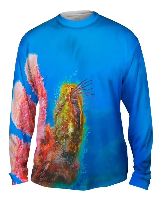 Fitted Long Sleeve-Porta Patos Sea Life Underwater