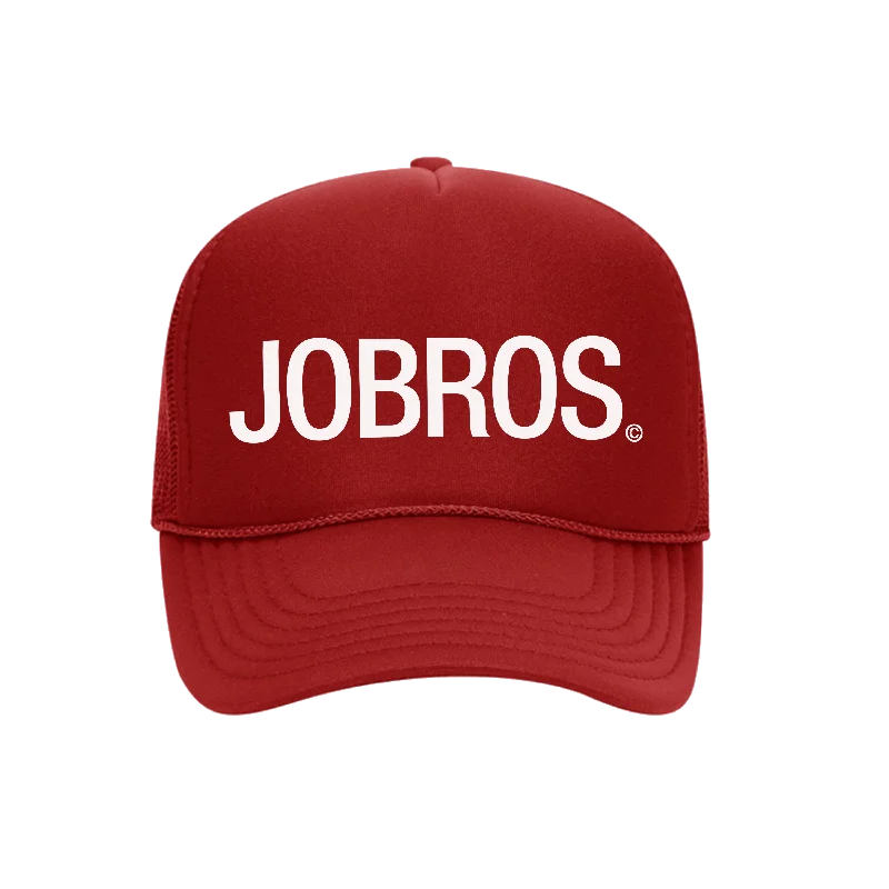 Adjustable Snapback Hat-JB Trucker - Red