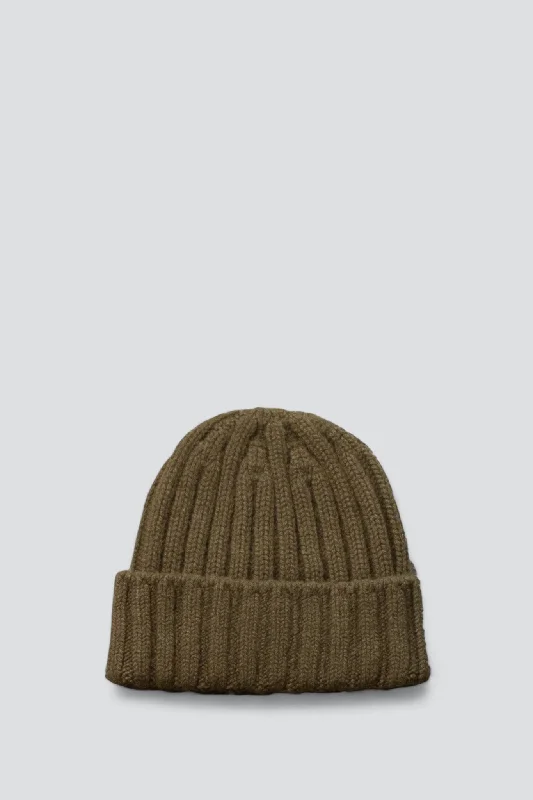 Iconic Snapback Hat-Olive Cashmere Rib Cap