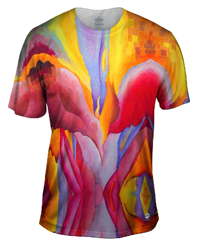 Oversized Graphic T-Shirt-Georgia Okeeffe - "Red Canna" (1922)