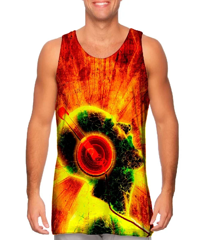 Classic Tank Top-Edm Blazing Music Orange