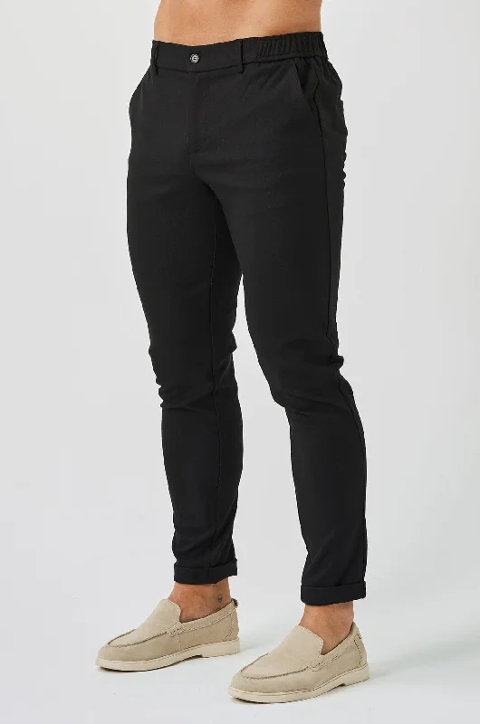 Wide-Leg Pants-RESORT TROUSER - BLACK