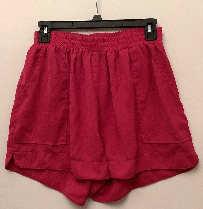 Yoga Shorts-Shorts By Joy Joy In Pink, Size: S