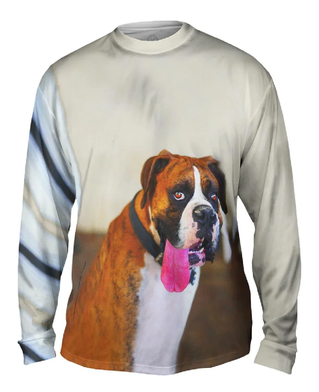 Heavy Duty Long Sleeve-Silly Face Pitbull