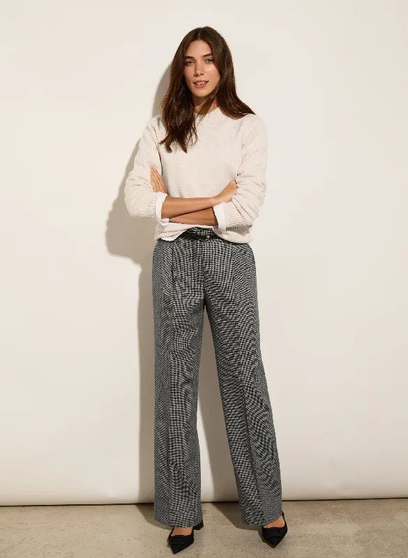 Denim Pants-Victoria Recycled Wool Blend Trousers