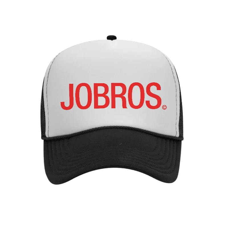 Adjustable Baseball Hat-JB Trucker - Black+White+Red