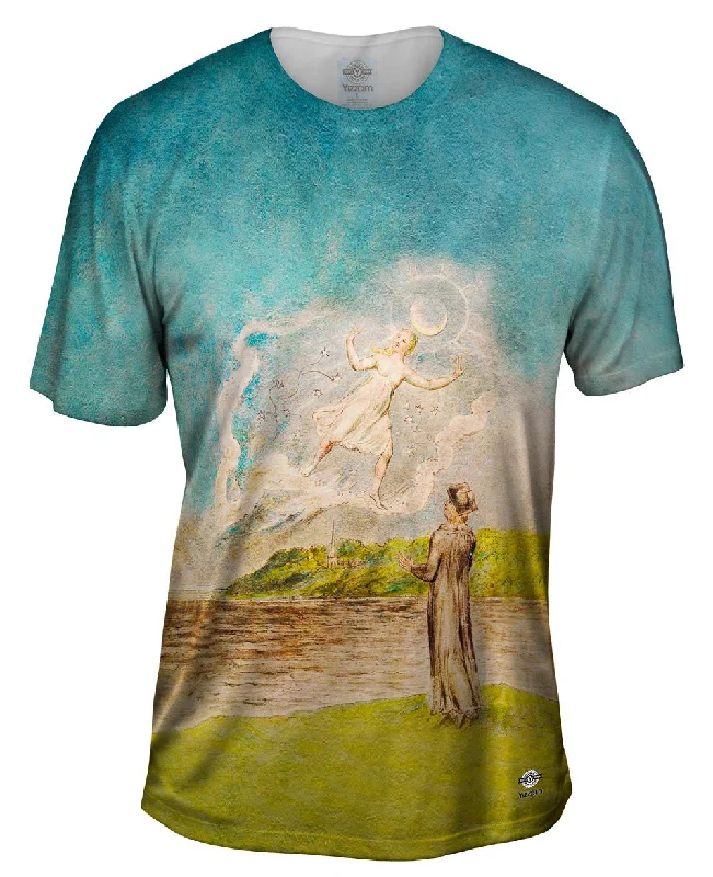 Soft Touch T-Shirt-William Blake - "The Wandering Moon" (1816)