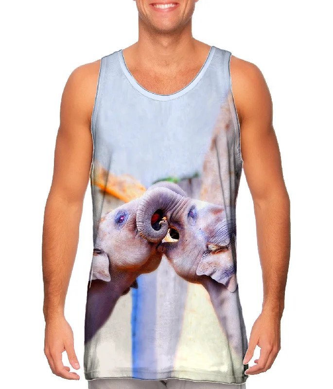 Outdoor Tank Top-Elephant Kiss