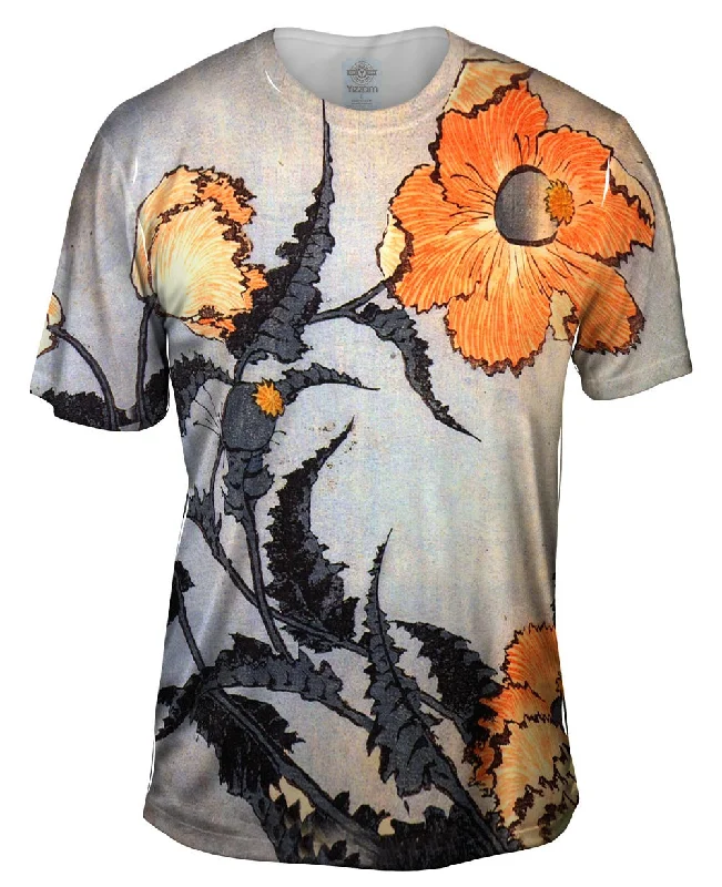 Vintage T-Shirt-Katsushika Hokusai - "Poppy"