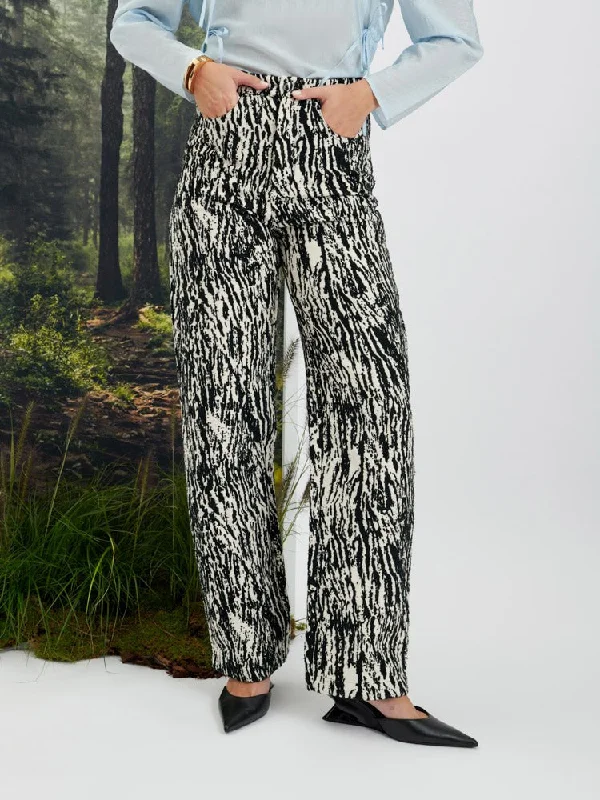 Stretch Cargo Pants-Giana Jacquard Trousers