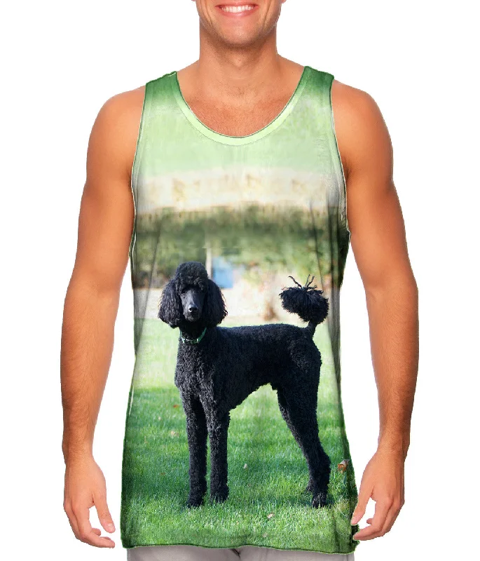 Outdoor Tank Top-Fearless Black Poodle