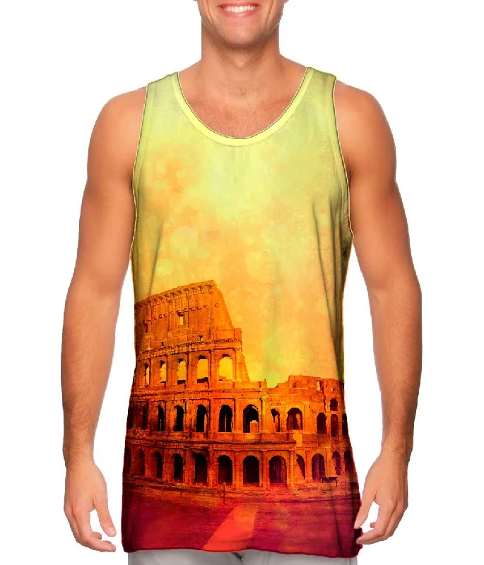 Versatile Sleeveless Tank-Fashion Golden Colosseum Rome Italy