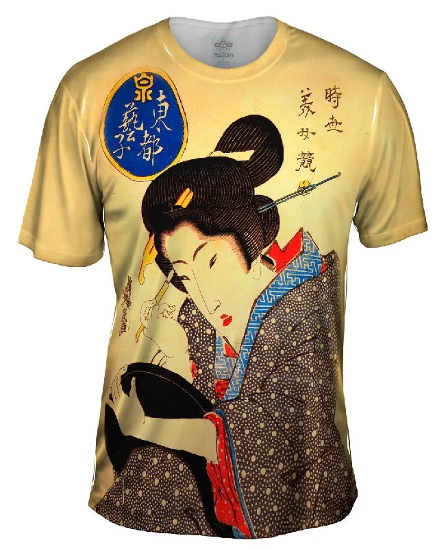 Graphic Print T-Shirt-Japan - Keisai Eisen -"Geisha"