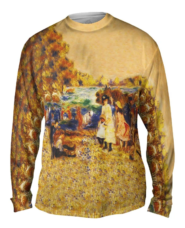 Cotton Long Sleeve-Pierre Auguste Renoir - "Beach Scene" (1883)