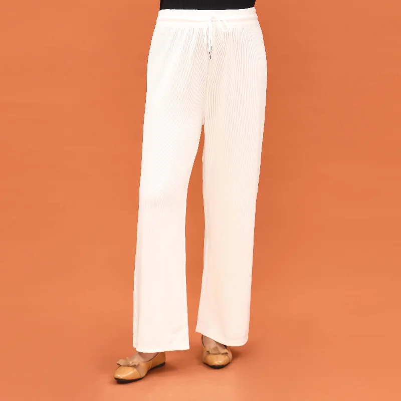 Slim Fit Cargo Pants-White Western Pant PL4040