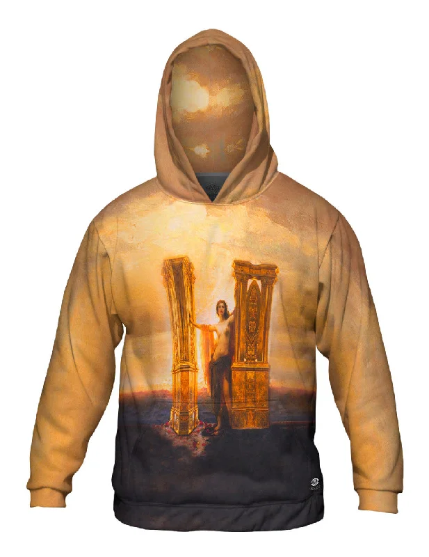 Comfortable Pullover Hoodie-Herbert James Draper - "The Gates of Dawn" (1900)