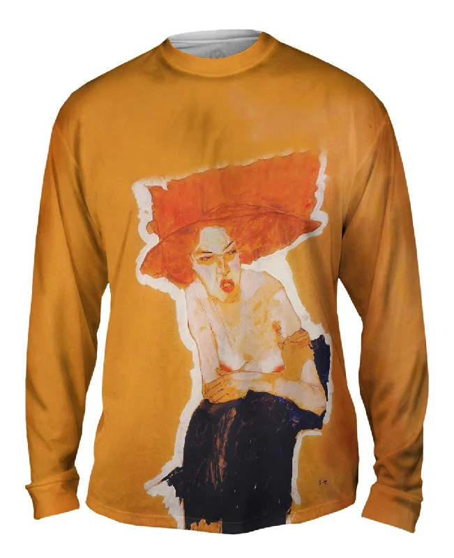 Comfortable Button-Up Long Sleeve-Schiele -"Scornful Woman" (1910)