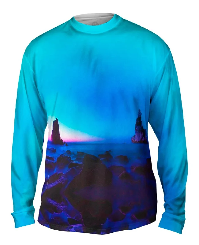 Performance Long Sleeve Top-Seascape After Sunset