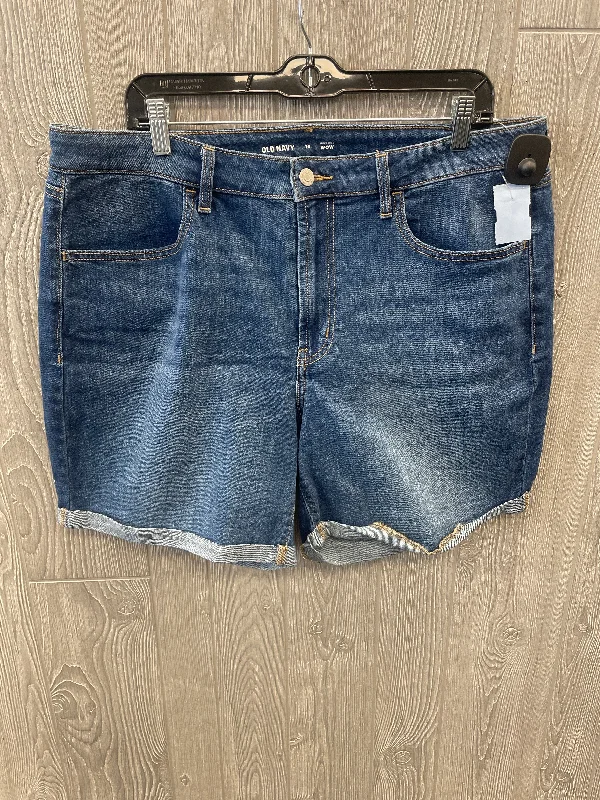 Slimmer Fit Shorts-Shorts By Old Navy In Blue Denim, Size: 16