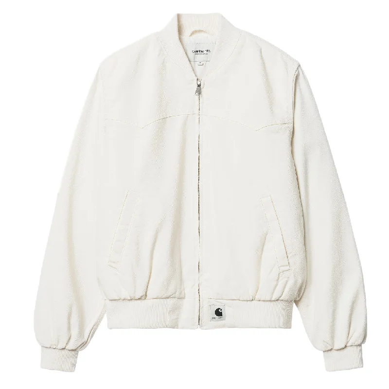 Stylish Bomber Jacket-Carhartt WIP Womens Santa Fe Bomber Wax Rinsed