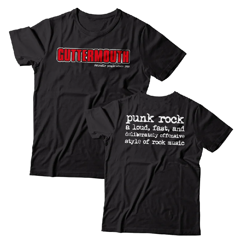 Soft T-Shirt-GUTTERMOUTH - "Friendly People" (Black) (T-Shirt)