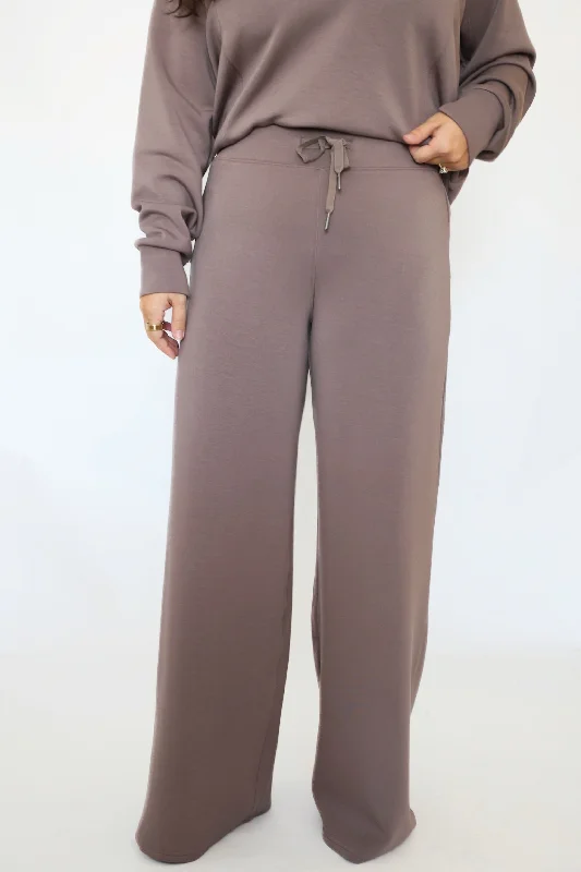 Outdoor Pants-SPANX AirEssentials Wide Leg Pant - Smoke