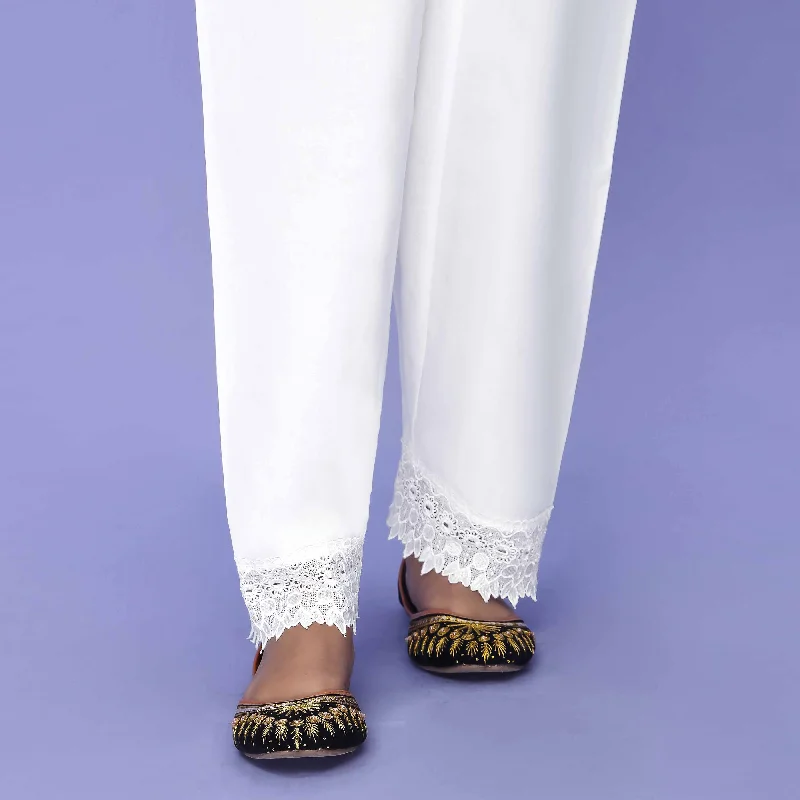 Tailored Pants-White Cambric Shalwar PL4078