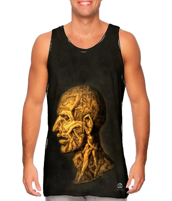 Stylish Workout Vest-Giuseppe Arcimboldo - "Head Of A Man Composed Of Nude Figures Wrestling" (1929)