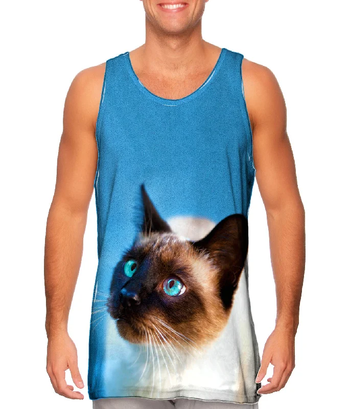 Gym Tank Top-Gorgeous Eyes Siamese Cat