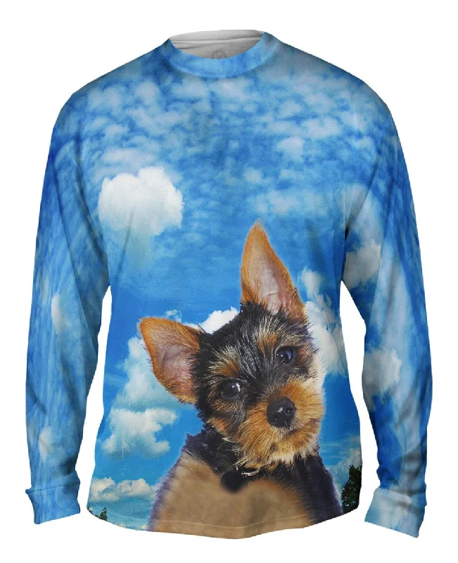 Relaxed Long Sleeve Top-Pondering Yorkie