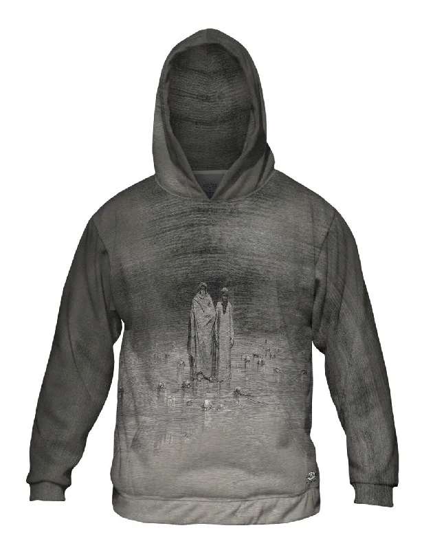 Hoodie with Kangaroo Pocket-Gustave Dore - "Cocytus-Traitors"