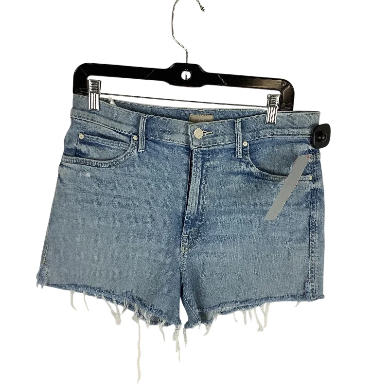 Vintage Denim Shorts-Shorts Designer By Mother In Blue Denim, Size: 10 (31)