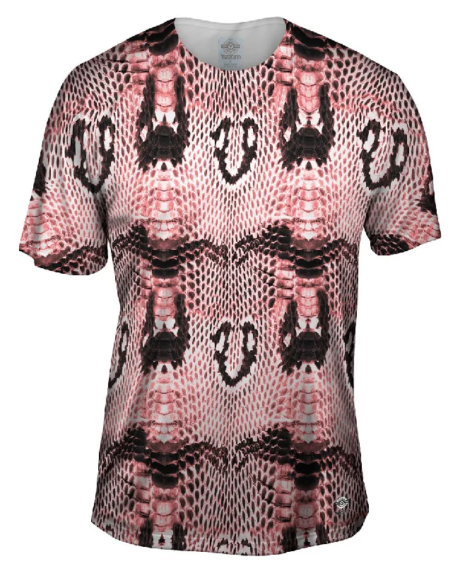 Premium Cotton T-Shirt-Pink Cobra Snake Skin