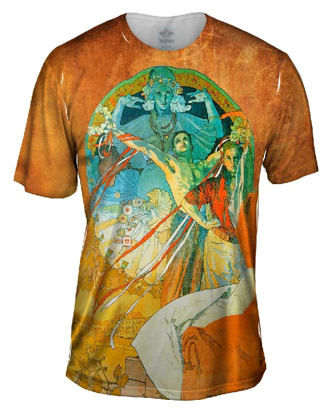 Stylish T-Shirt-Alphonse Mucha-8th Sokol Festival-1912