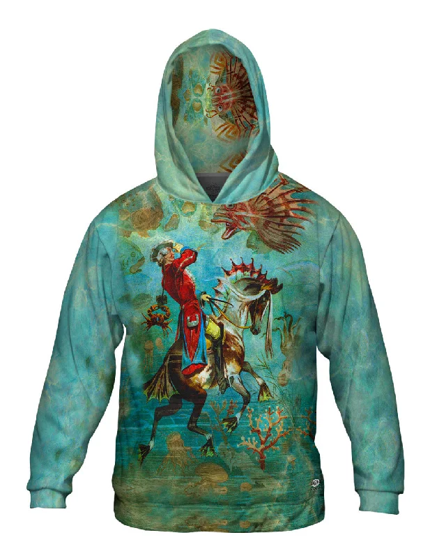 Athletic Pullover Hoodie-Gottfried Franz - "Baron Munchhausen Underwater" (1896)