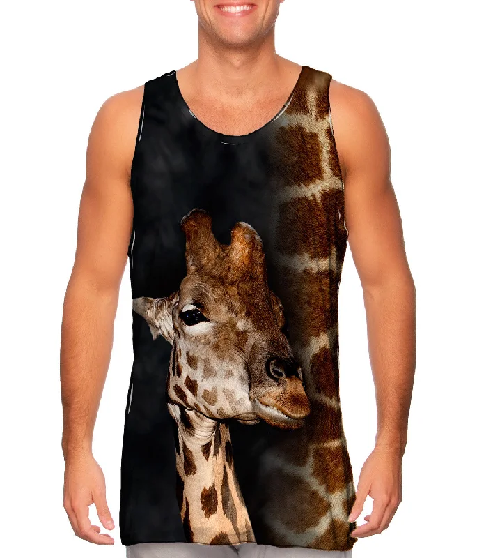 High-Cut Tank Top-Giraffe Half Skin