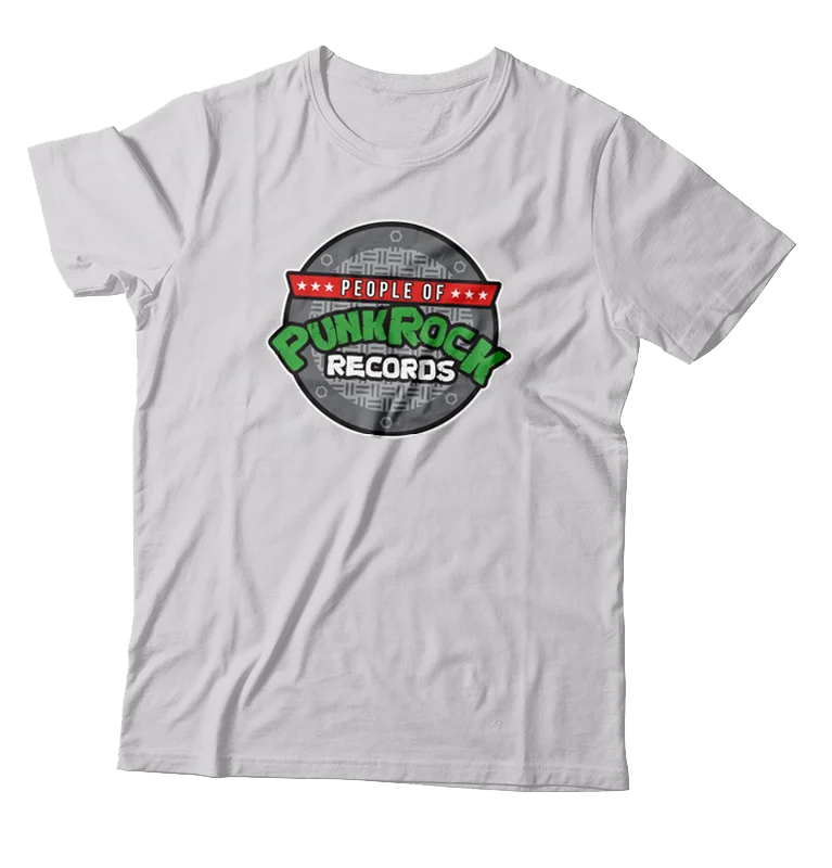 Loose Fit T-Shirt-POPR "TMNT Sewer Logo" (White) (T-Shirt)