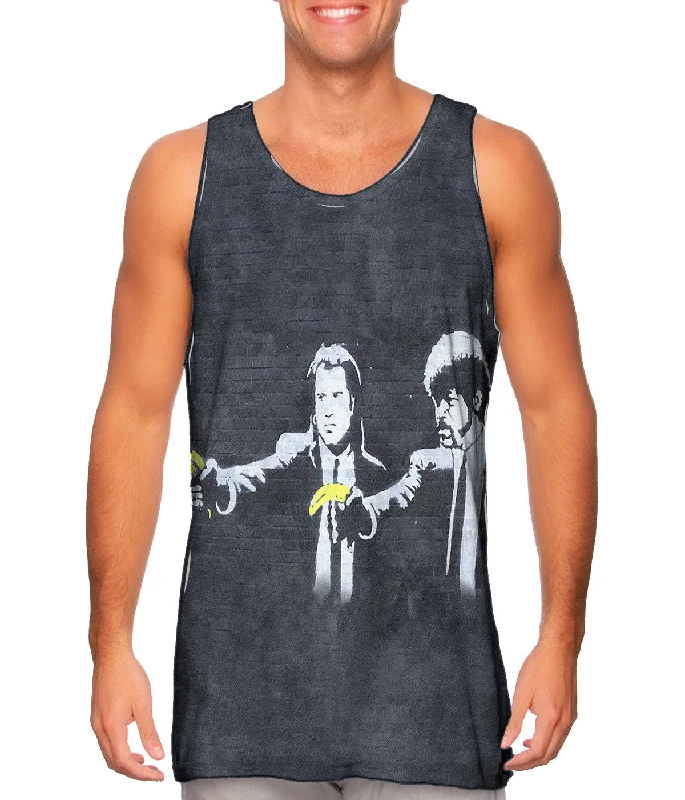 Stylish Workout Vest-Graffiti Banksy Pulp Fruiction