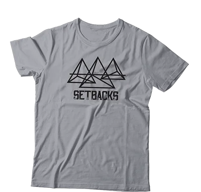 Soft Stretch T-Shirt-SETBACKS - "Triangles Logo"