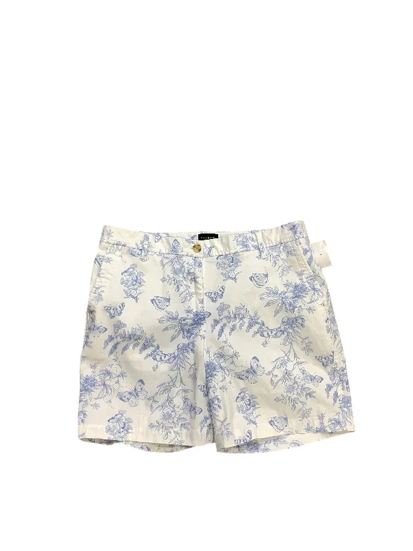 Slim Fit Chino Shorts-Shorts By Talbots In Blue & White, Size: 10