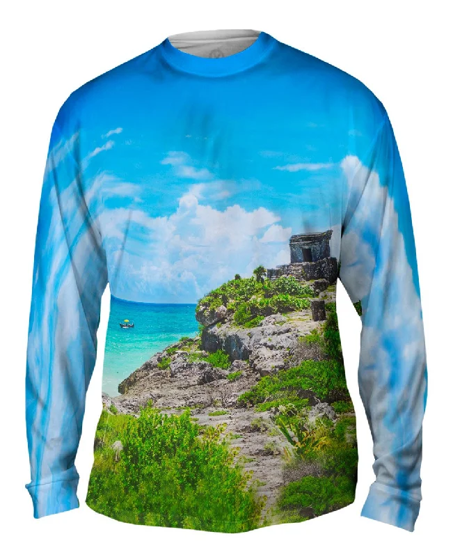 Full Sleeve Shirt with Pockets-Temple Of The Wind God Tulum Mexico